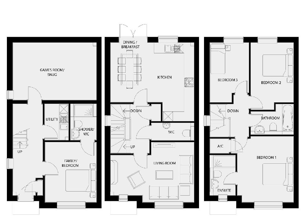 Phase 2 Vixen Place, 5 bedroom Townhouse for sale in Lordswood, , ME5